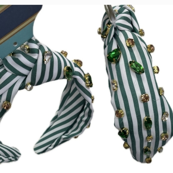 💚🔹️ Piper K🔹️Beautiful Crystals Embellished Hair Green Headband - Picture 1 of 1